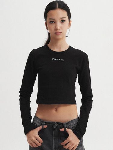 Cropped Long Sleeved Top - Black - DNSR - Modalova