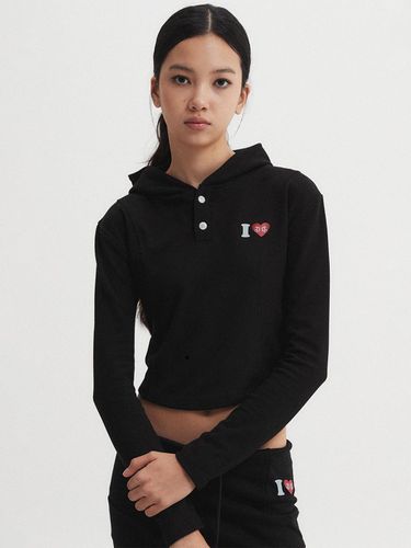 I love cropped hoodie - black - DNSR - Modalova