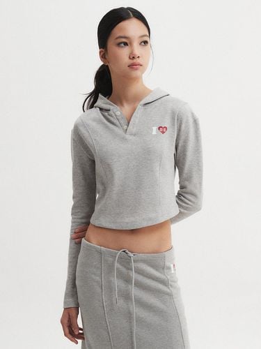 I love cropped hoodie - gray - DNSR - Modalova