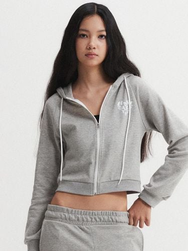 Heart symbol cropped hooded zip-up - DNSR - Modalova