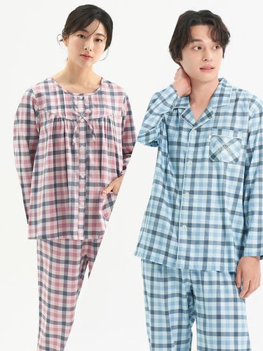 Plus Size Cotton Couple Pajamas Set - MAY FLOWER - Modalova