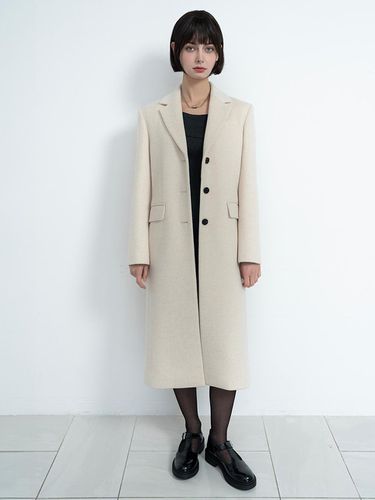 Wool 3 Buttons Coat_Light Beige - normniq - Modalova