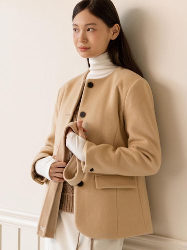 Elegant tie jacket - beige - lienlier - Modalova