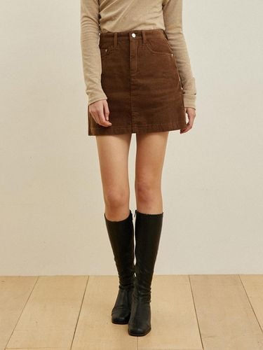 Fleece-lined Corduroy Mini skirt (W1072) - WAAR - Modalova