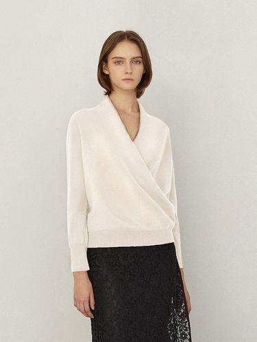 Cashmere Shawl Collar Wrap V-neck Knit Top - Mare di mari - Modalova