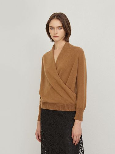 Cashmere Shawl Collar Wrap V-neck Knit Top - Mare di mari - Modalova