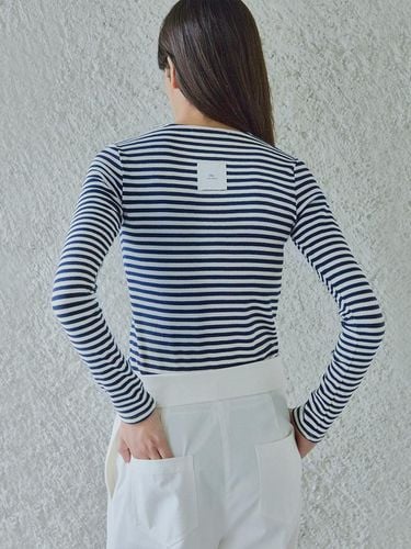 STRIPE LONG SLEEVE T - SHIRTS / NAVY - Ihr - Modalova