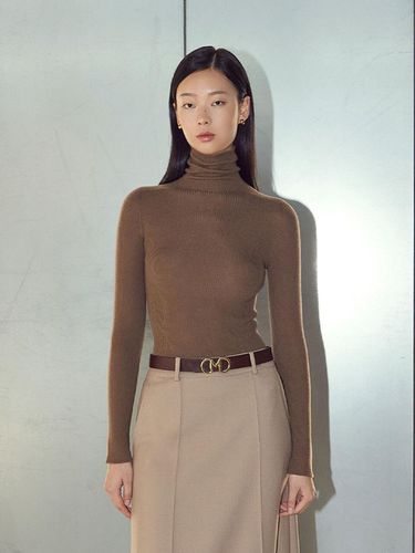 Wholegarment Turtleneck Long Sleeve Knit Top - Mare di mari - Modalova