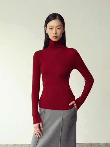 Wholegarment Turtleneck Long Sleeve Knit Top - Mare di mari - Modalova