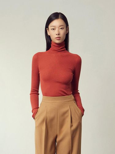 Wholegarment Turtleneck Long Sleeve Knit Top Dark - Mare di mari - Modalova