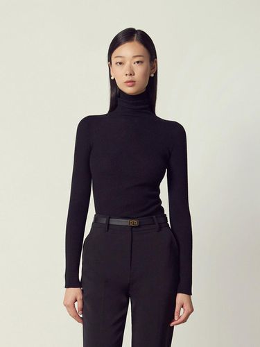 Wholegarment Turtleneck Long Sleeve Knit Top - Mare di mari - Modalova