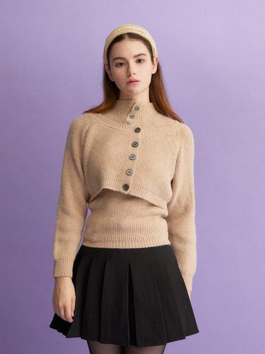 High Neck Layered Pullover Knit Set Up () - koolkitten - Modalova