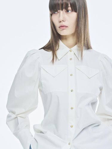 OLGA VOLUM SLEEVES SHIRT, WHITE - PUBLICKA X - Modalova