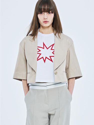 MIO CROP JACKET, FOG KHAKI - PUBLICKA X - Modalova