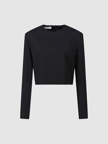 Pinstripe Round-Neck Blouse NAEU3-WRC030663 - comgen - Modalova