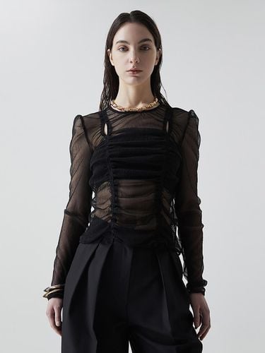 See-through shirring blouse NAEU4-WRC110450 - comgen - Modalova