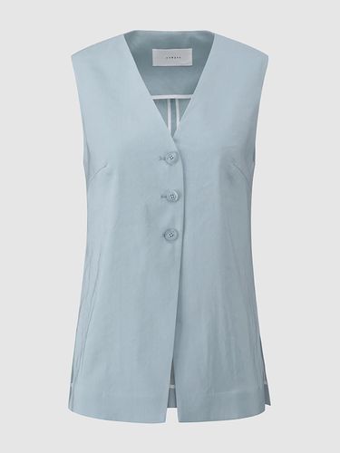 Linen V-neck Vest NAEU5 - WVT470 730 - comgen - Modalova