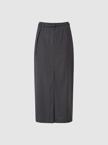 Linen front slit skirt NAEU5 WQS480_460 - comgen - Modalova