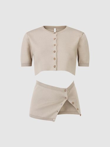 Two piece short-sleeved crop cardigan - comgen - Modalova