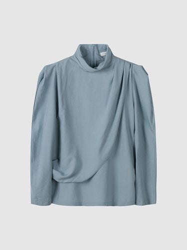 Diagonal Draped High-Neck Blouse NAEW9-WRC010_730 - comgen - Modalova