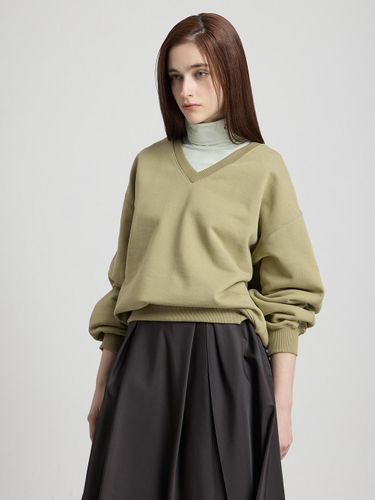 Turtleneck Detail V-Neck Sweatshirt NAEW9-WKL030 - comgen - Modalova