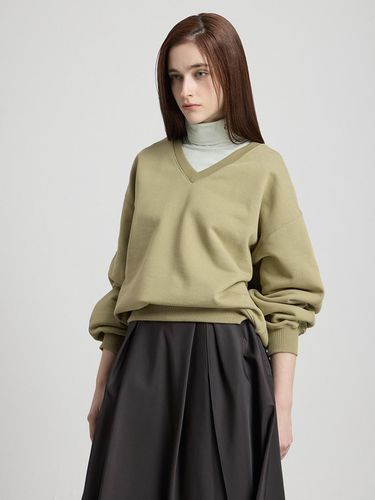 Turtleneck Detail V Neck Sweatshirt NAEW9 WKL030_5 - comgen - Modalova