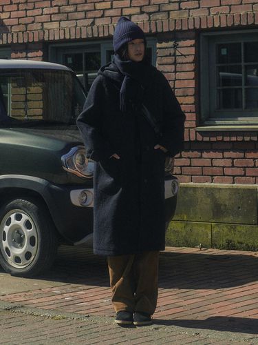 HOODED LONG COAT_NAVY - SAGEMENT - Modalova