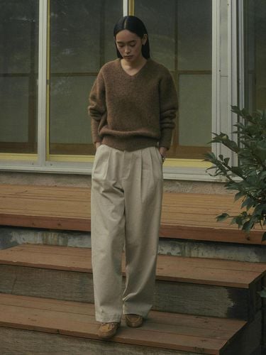 PHILIP TWILL COTTON PANTS_LIGHT BEIGE - SAGEMENT - Modalova