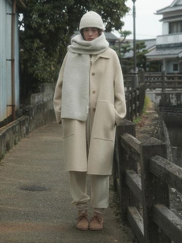 PATCH POCKET HANDMADE LONG COAT_Light Beige - SAGEMENT - Modalova