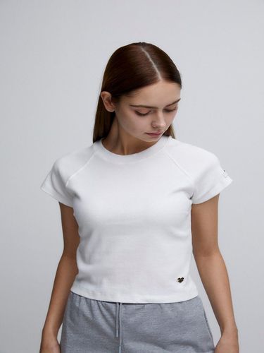 Basic short-sleeved T-shirt _White - ALIENAR - Modalova