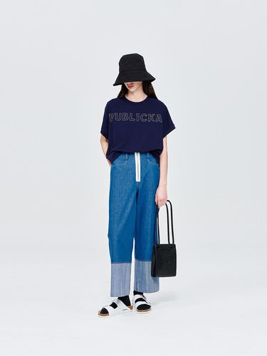 JESSIE WIDE DENIM PANTS, DENIM BLUE - PUBLICKA X - Modalova