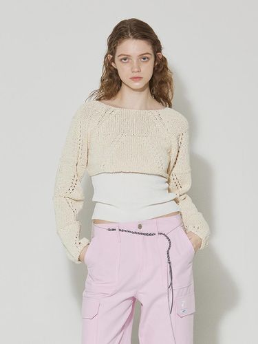 Cropped warmer cadigan_light beige - adit - Modalova