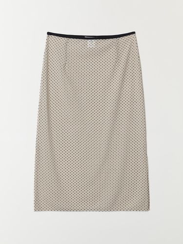 Tiny dot pattern skirt_beige - adit - Modalova