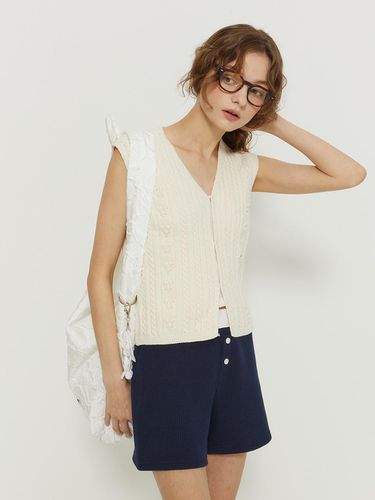 Grandma open vest_light beige - adit - Modalova