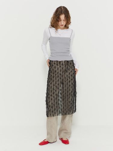 Ribbon see through skirt_black - adit - Modalova