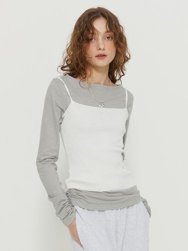 New ribbed logo knit top_Off-White - adit - Modalova