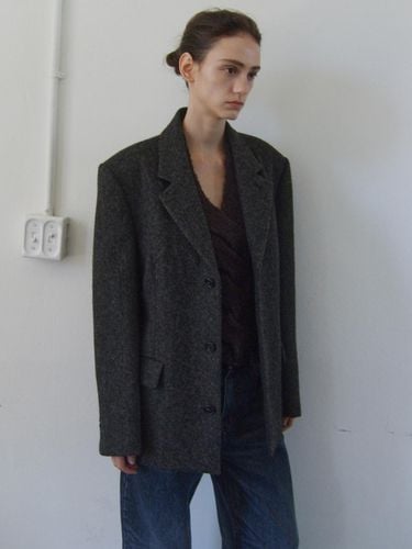 THREE BUTTON WOOL SINGLE JACKET - Enor - Modalova