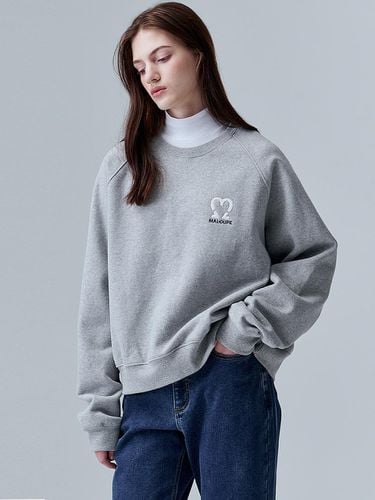 Fleece-Lined Raglan Overfit Sweatshirt [] - MaLoupe - Modalova