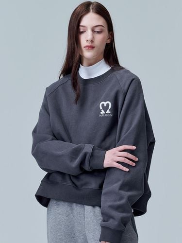 Fleece-Lined Raglan Overfit Sweatshirt [] (5305) - MaLoupe - Modalova