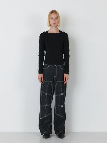 SIGNATURE RAW CUT DOUBLE KNEE DENIM PANTS () - SEALOT - Modalova