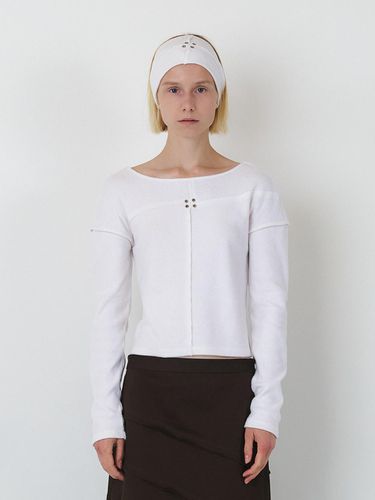 SIGNAUTRE RAW CUT EYELET LONG SLEEVE TOP () - SEALOT - Modalova