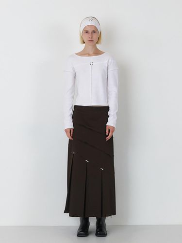 STUD HALF PLEATS LONG SKIRT () - SEALOT - Modalova