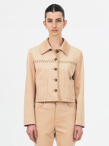 ECO SUEDE BIKER JACKET (BEIGE) - SEALOT - Modalova