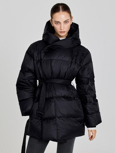 Hooded down half padded coat - MOONT - Modalova