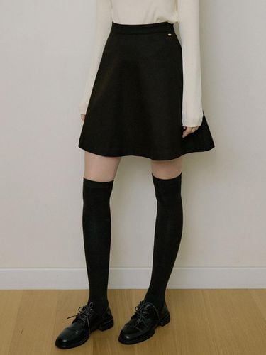 EOT SOFT WOOL FLARE MINI SKIRT _BROWN - REORG - Modalova