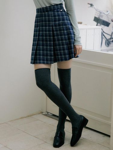 EOT CHECKERED PLEATS MINI SKIRT - REORG - Modalova