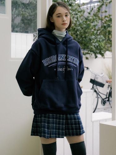 EOT NEEDLEWORK LOGO HOODIE_ NAVY - REORG - Modalova