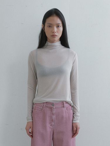 Essential Tencel Wool Turtleneck T-shirt [Ivory] - Monochrome - Modalova