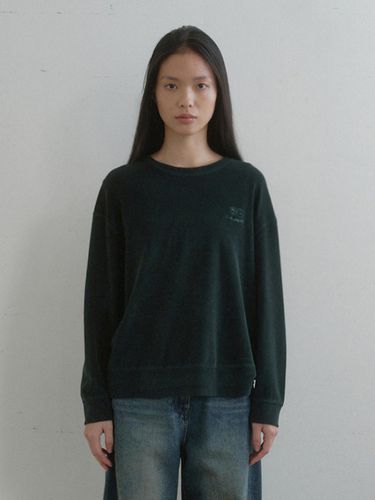 Cotton Terry Relaxed Fit Sweatshirt [Green] - Monochrome - Modalova