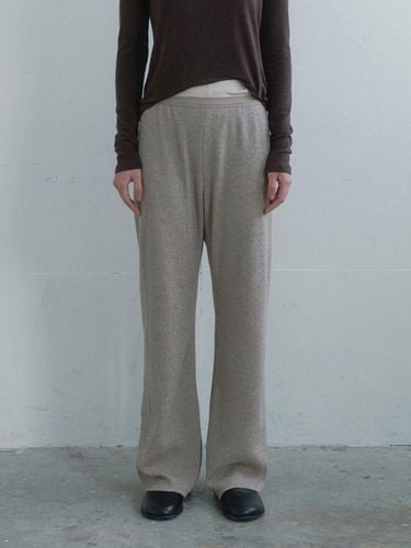 Cube Banding Wool Blend Pants [Beige] - Monochrome - Modalova